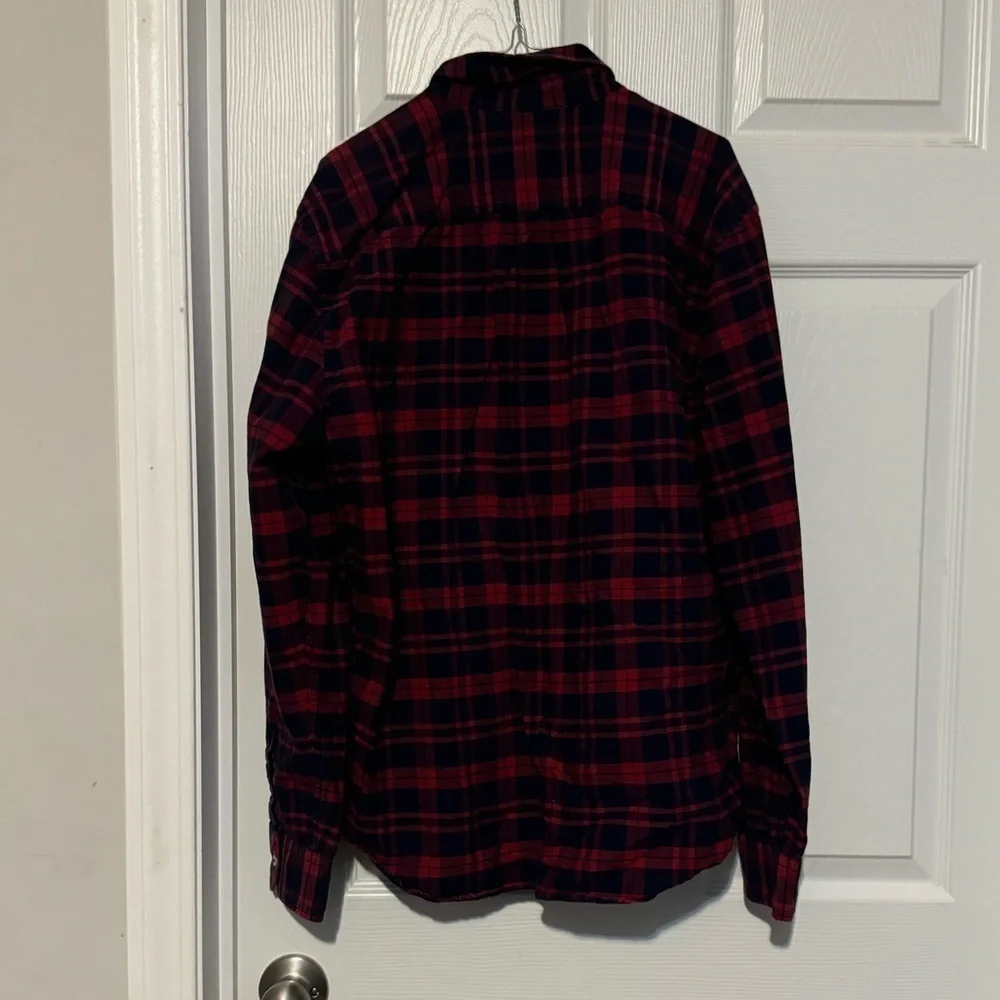 American Eagle Buffalo Check Plaid Midweight Flannel Shirt Mens Large Outdoors